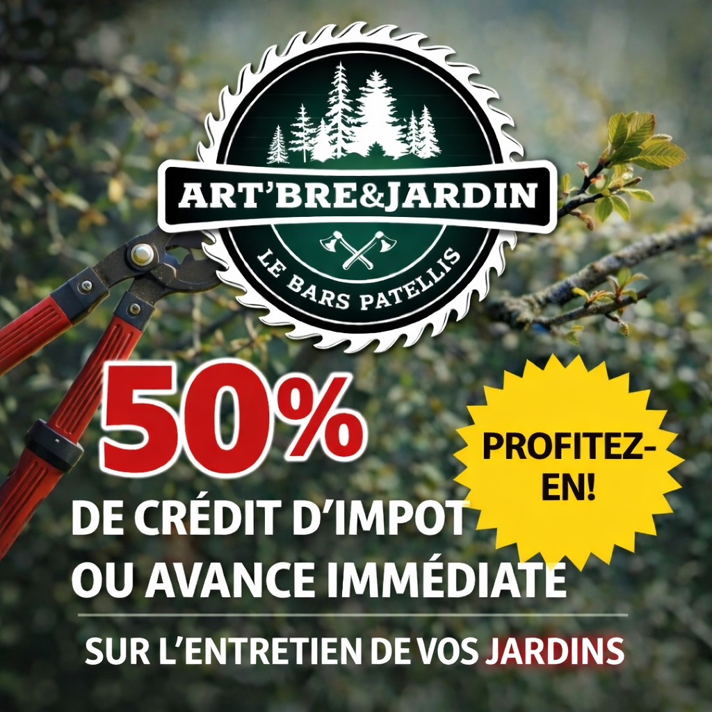 Un crédit d'impôt de 50 % ou une avance immédiate sur les services d'entretien de jardin.