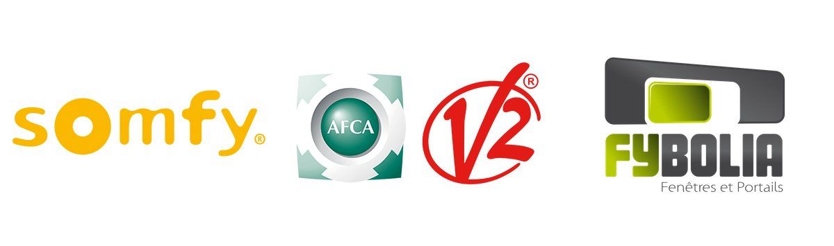 Liste de différents logos : Somfy ; Afca V2 ; FyBolia