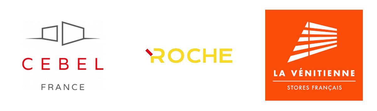 Liste de différents logos : Cebel ; Roche ; La Vénitienne