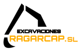 Logotipo para Excavaciones Ragarcap. SL, con el gráfico de una excavadora en color negro