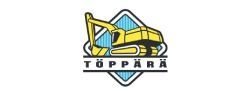 Logo, jossa on keltainen kaivinkone sinisellä timantinmuotoisella taustalla tekstin 