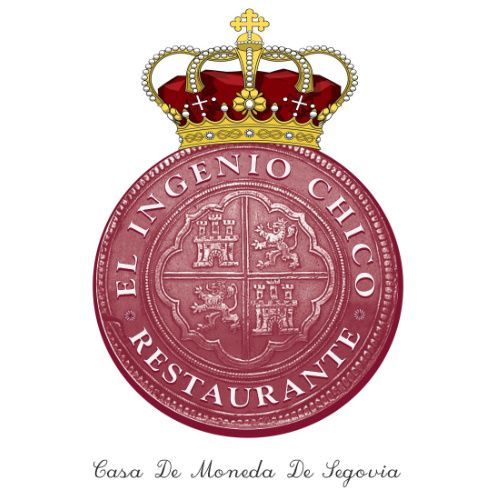 A circular, red-toned seal logo featuring a gold crown above the text "EL INGENIO CHICO RESTAURANTE" and "Casa De Moneda".