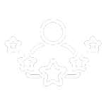 Personne avec des étoiles, représentant des réussites ou une reconnaissance.