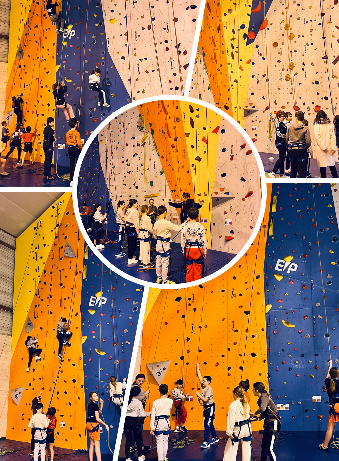 Élèves sur une scène