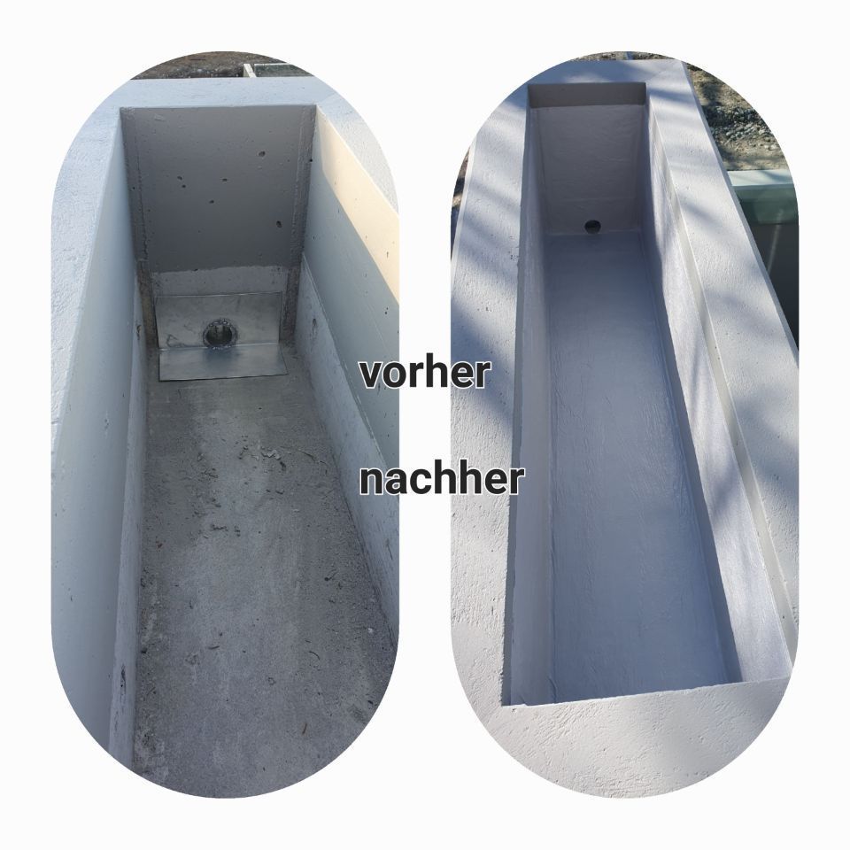 Bild vor und nach der Abdichtung