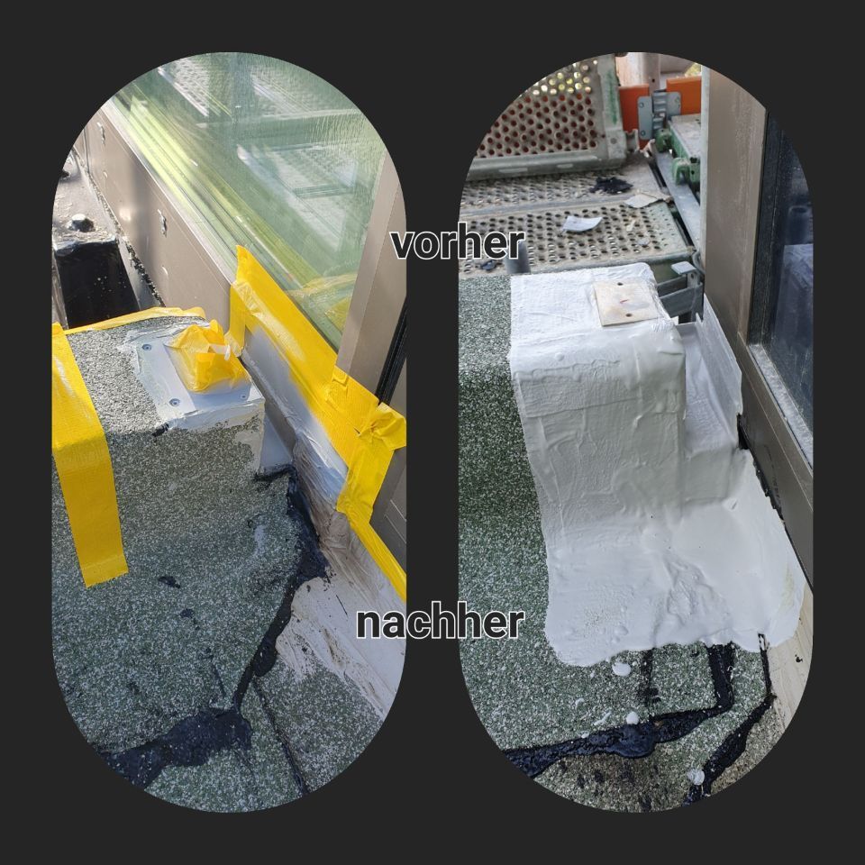 Bild vor und nach der Abdichtung