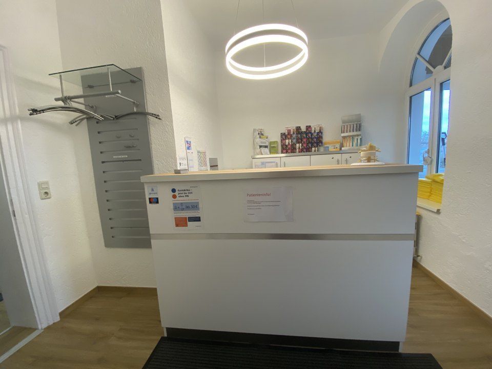 Eingangsbereich der Physiotherapie Johannes Seidl