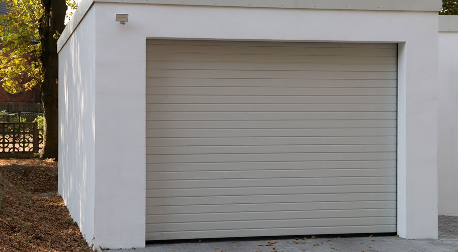 Porte de garage enroulable blanc