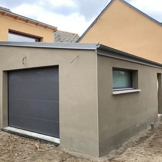 Un garage en construction