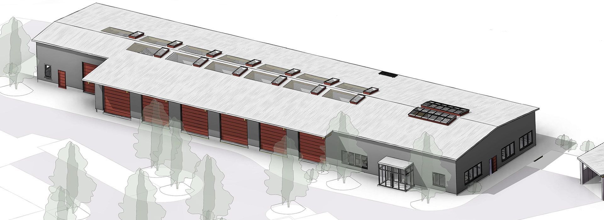 Architekturvisualisierung eines modernen Betriebs