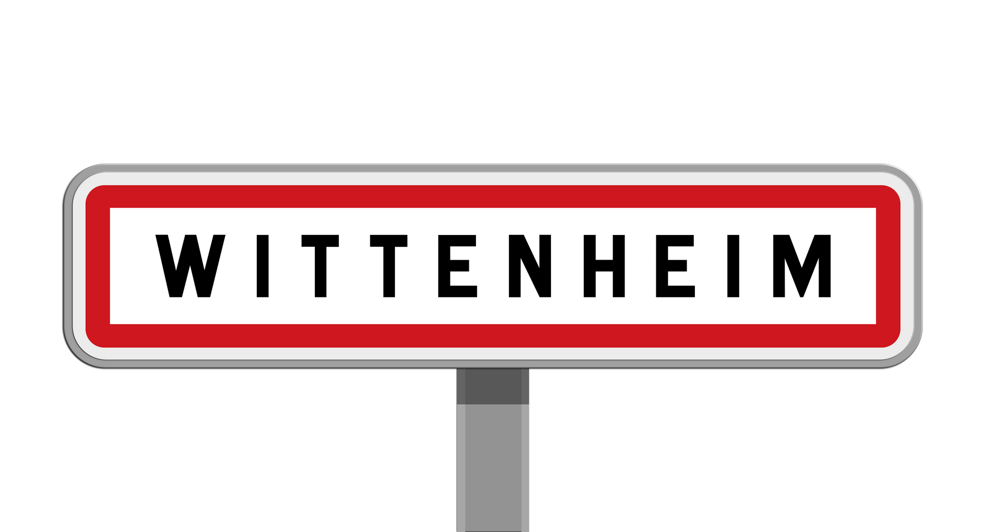 Panneau de la ville de Wittenheim.