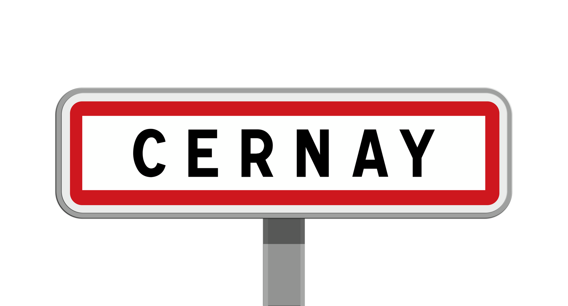 Panneau routier indiquant Cernay.