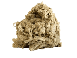 Montón de material aislante color beige.