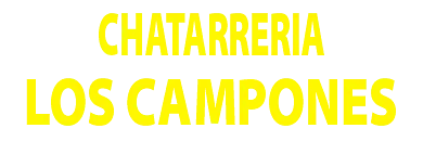 Texto amarillo sobre fondo blanco: "Chatarreria Los Campones".