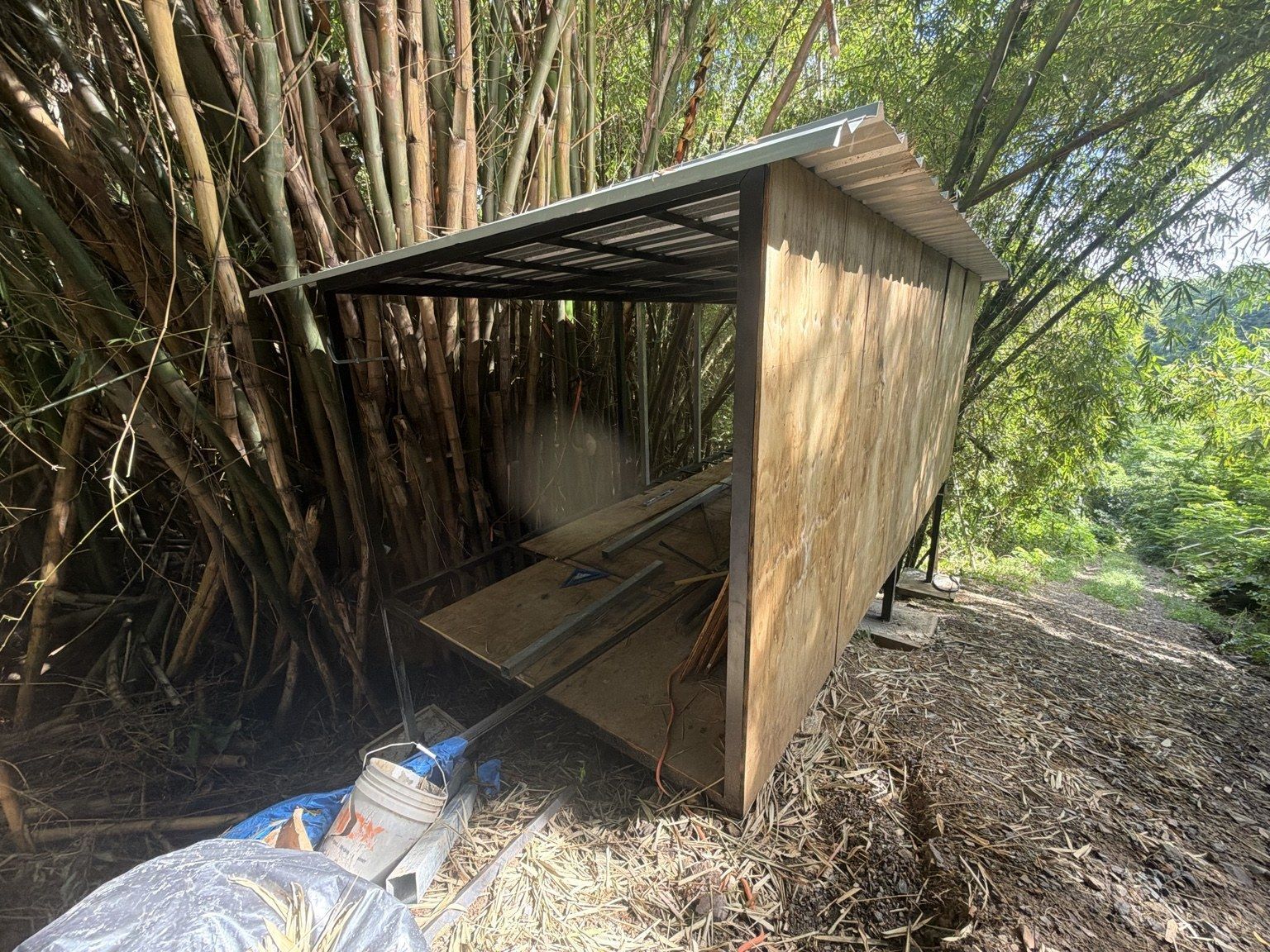 DeployPod bamboo exterior under construction