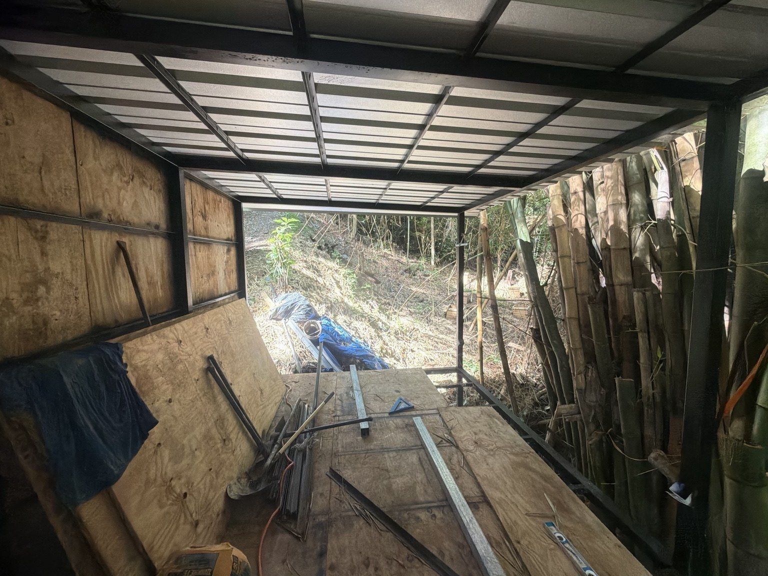 DeployPod interior framing under construction