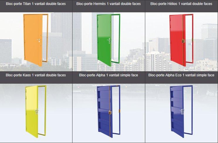 Plusieurs modèles de portes
