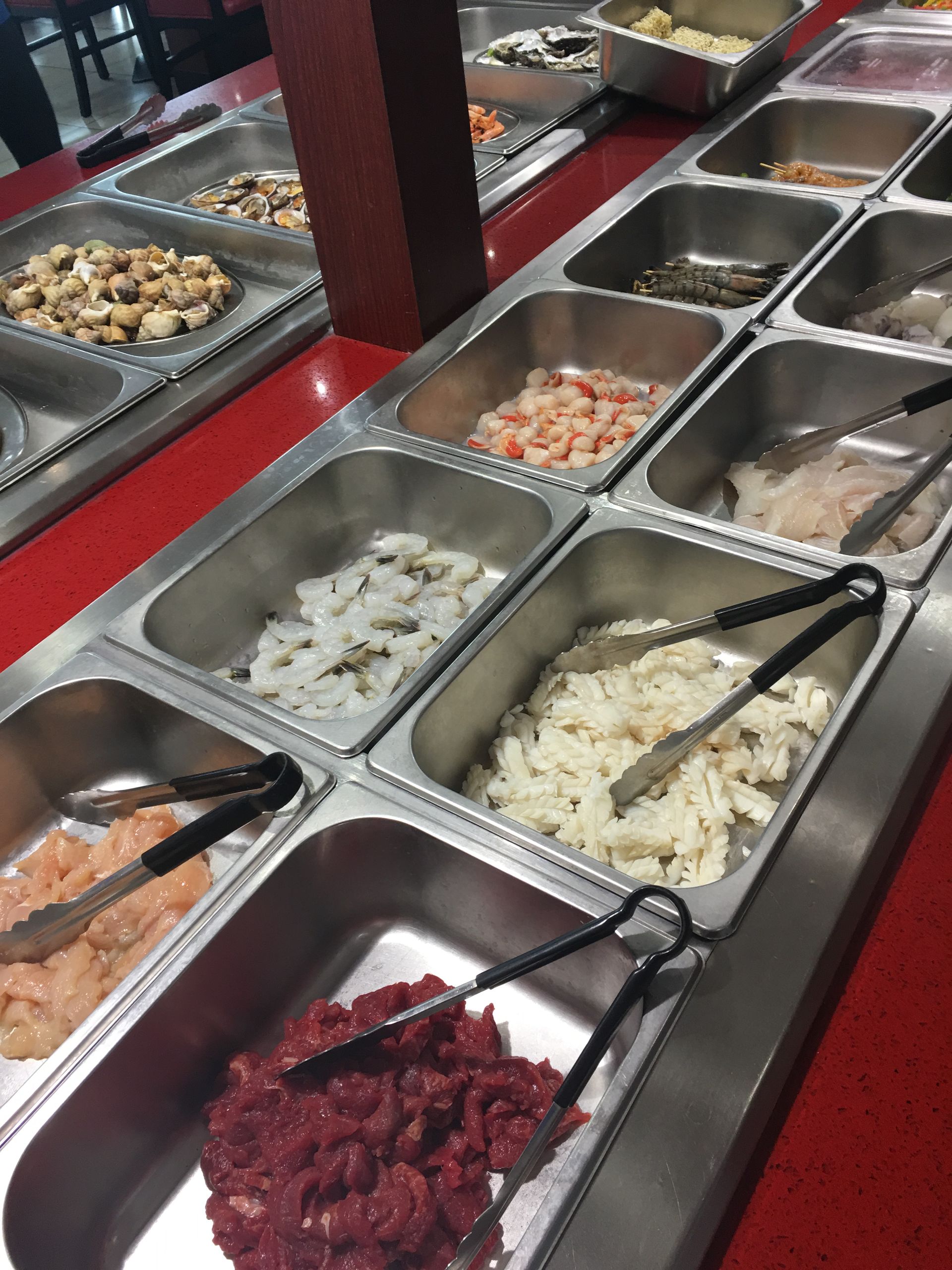 Buffet pour le wok