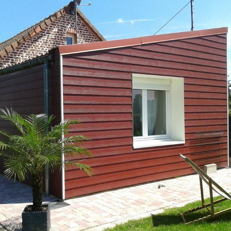 Un bardage rouge