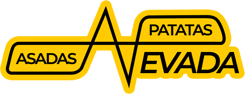 Un logo amarillo y negro para Patatas Nevada
