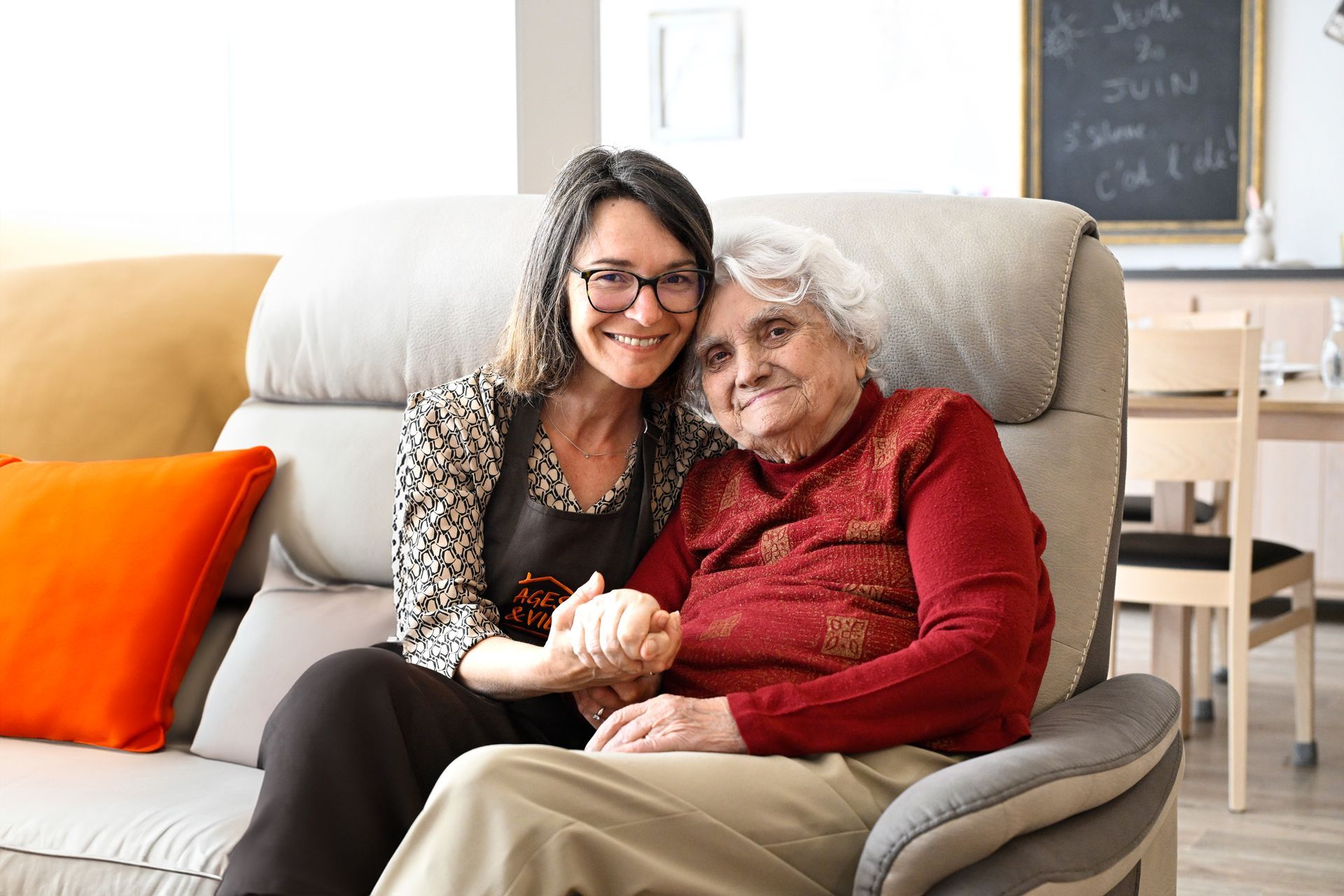 Photo accompagnant et résidente.