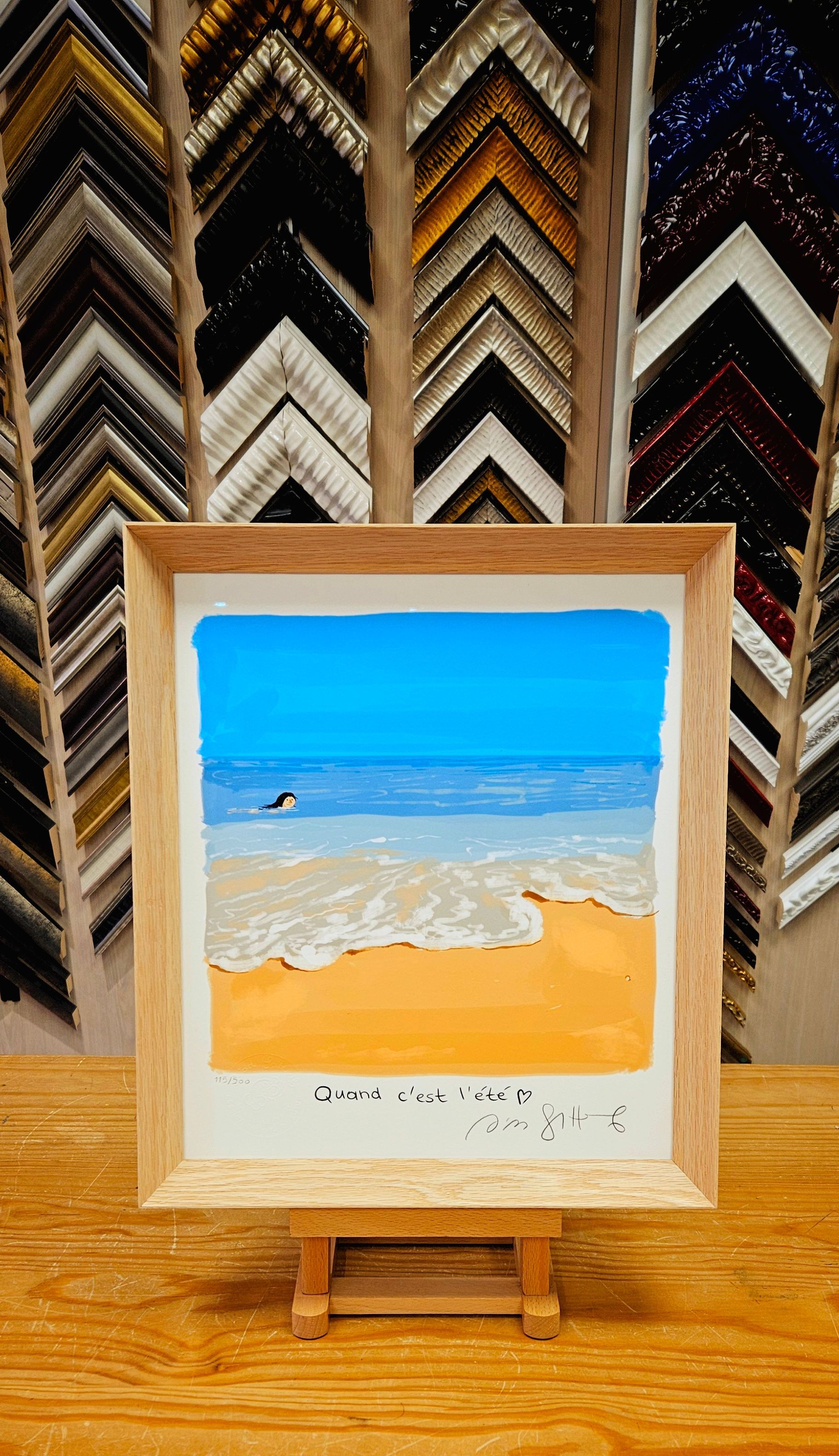 Cadre d'une peinture de la plage