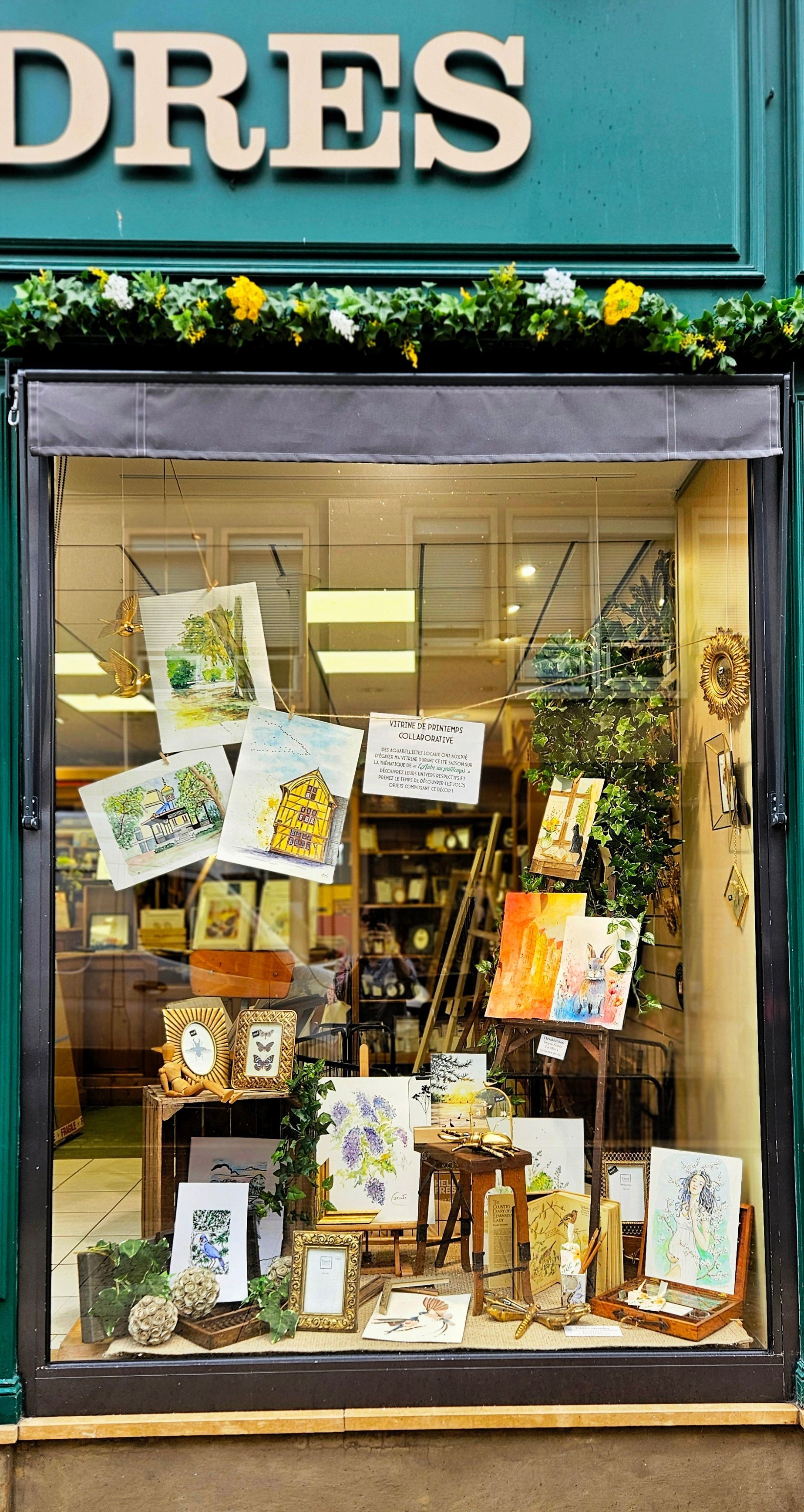 Vitrine de la boutique à Troyes