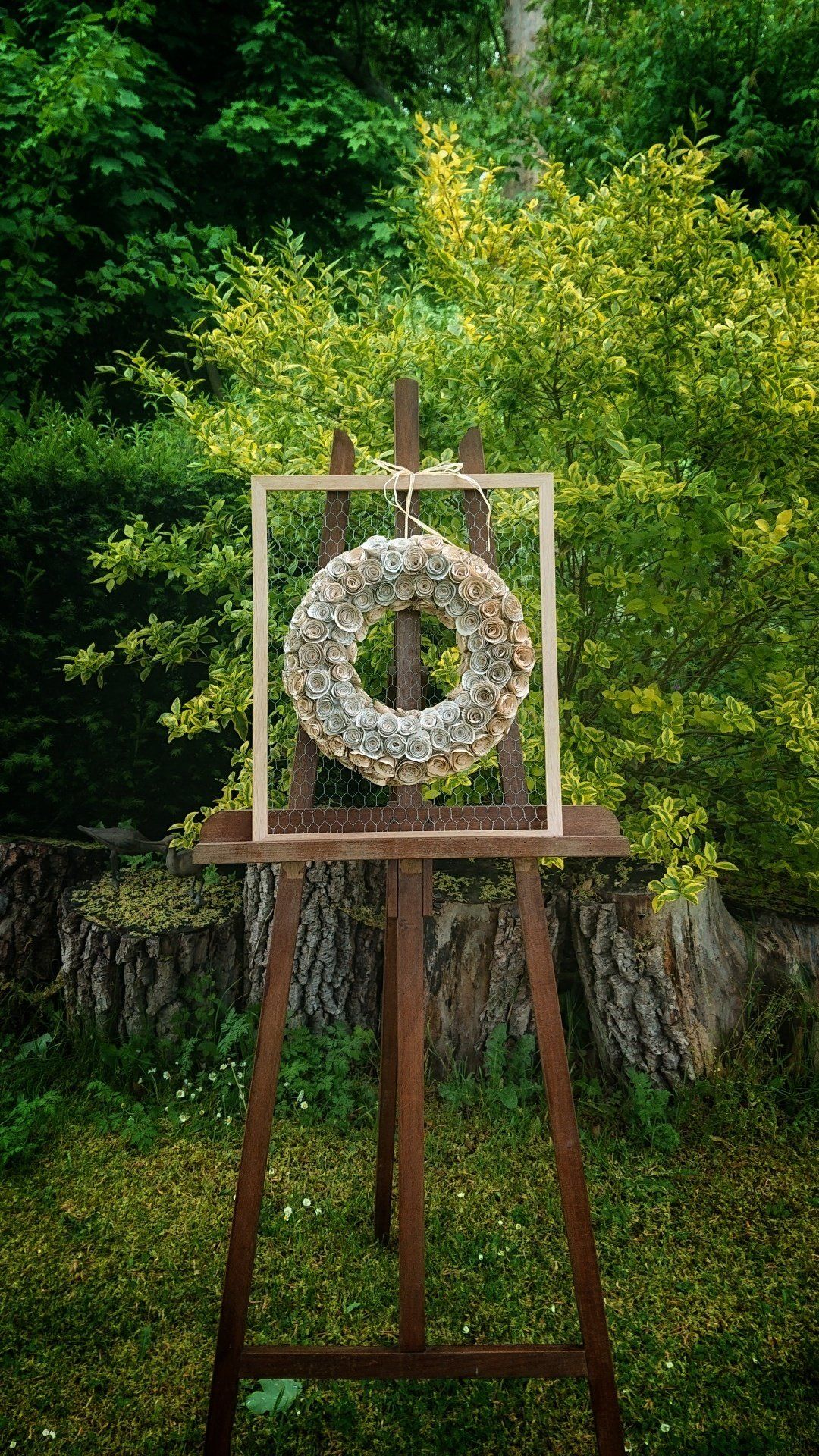 Couronne de fleurs encadré