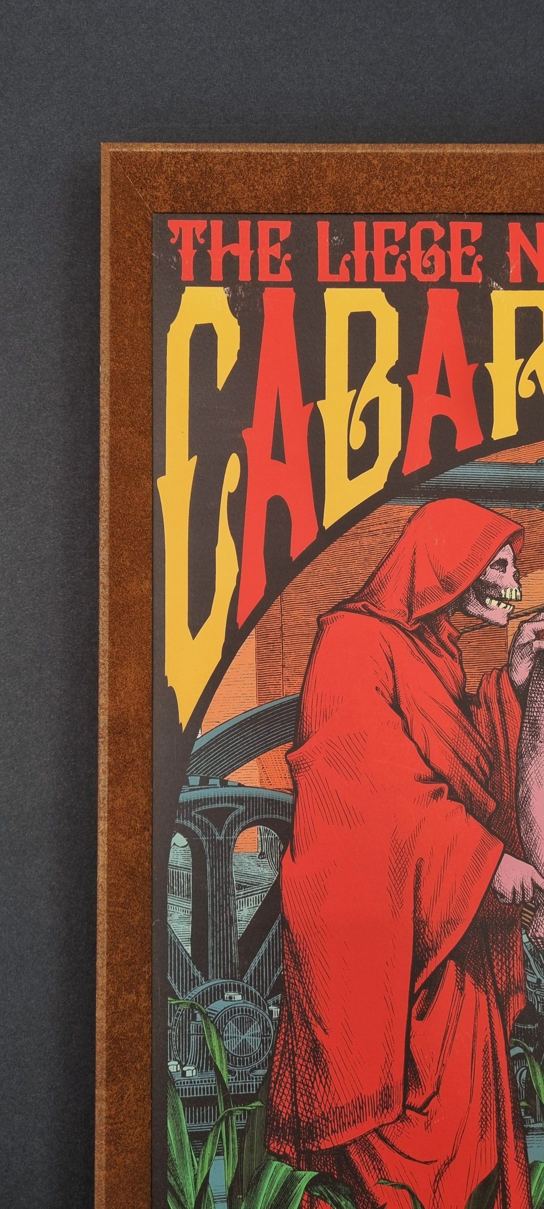 Peinture de la mort dans une cape rouge