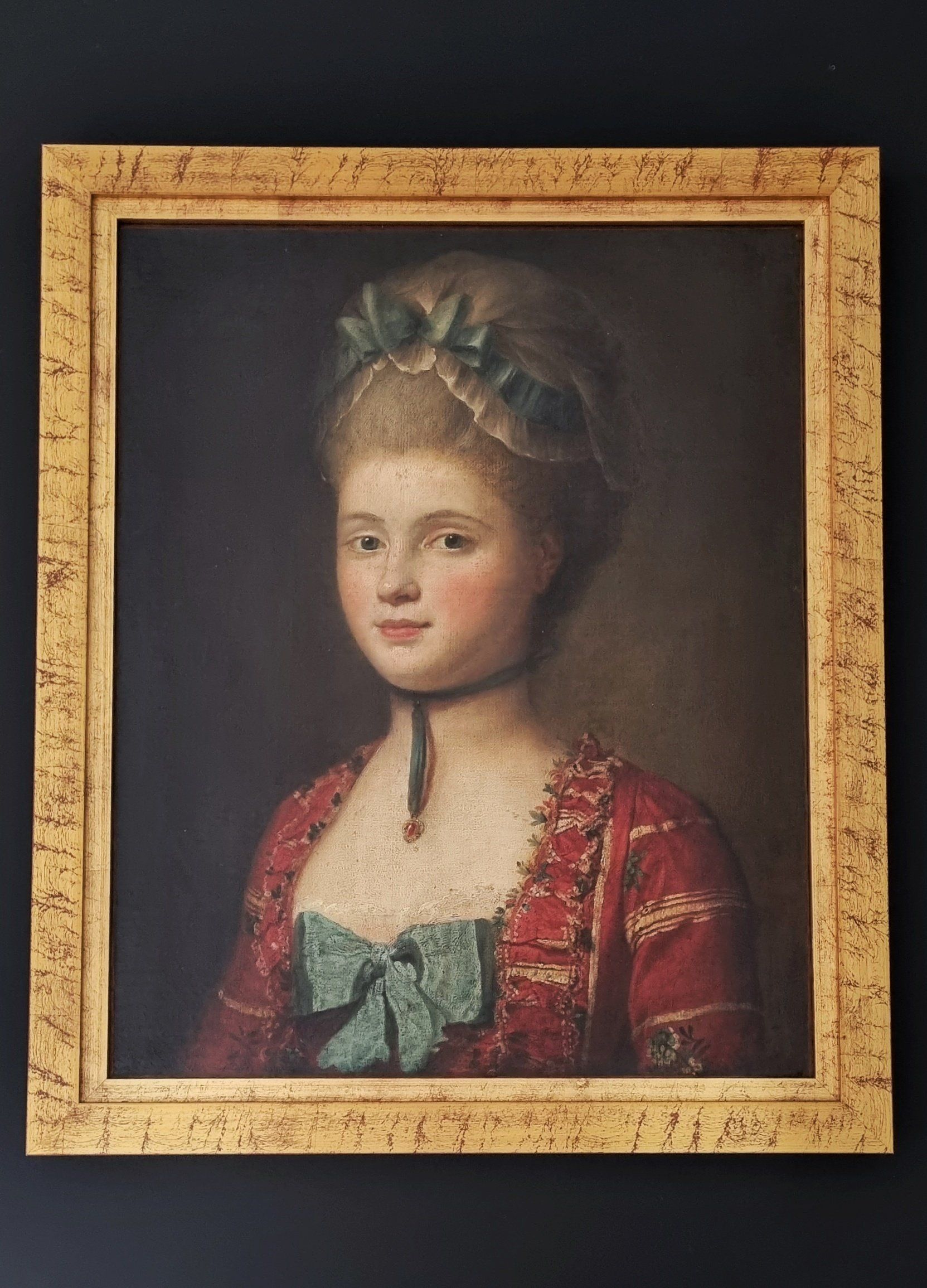 Portrait d'une jeune femme en peinture