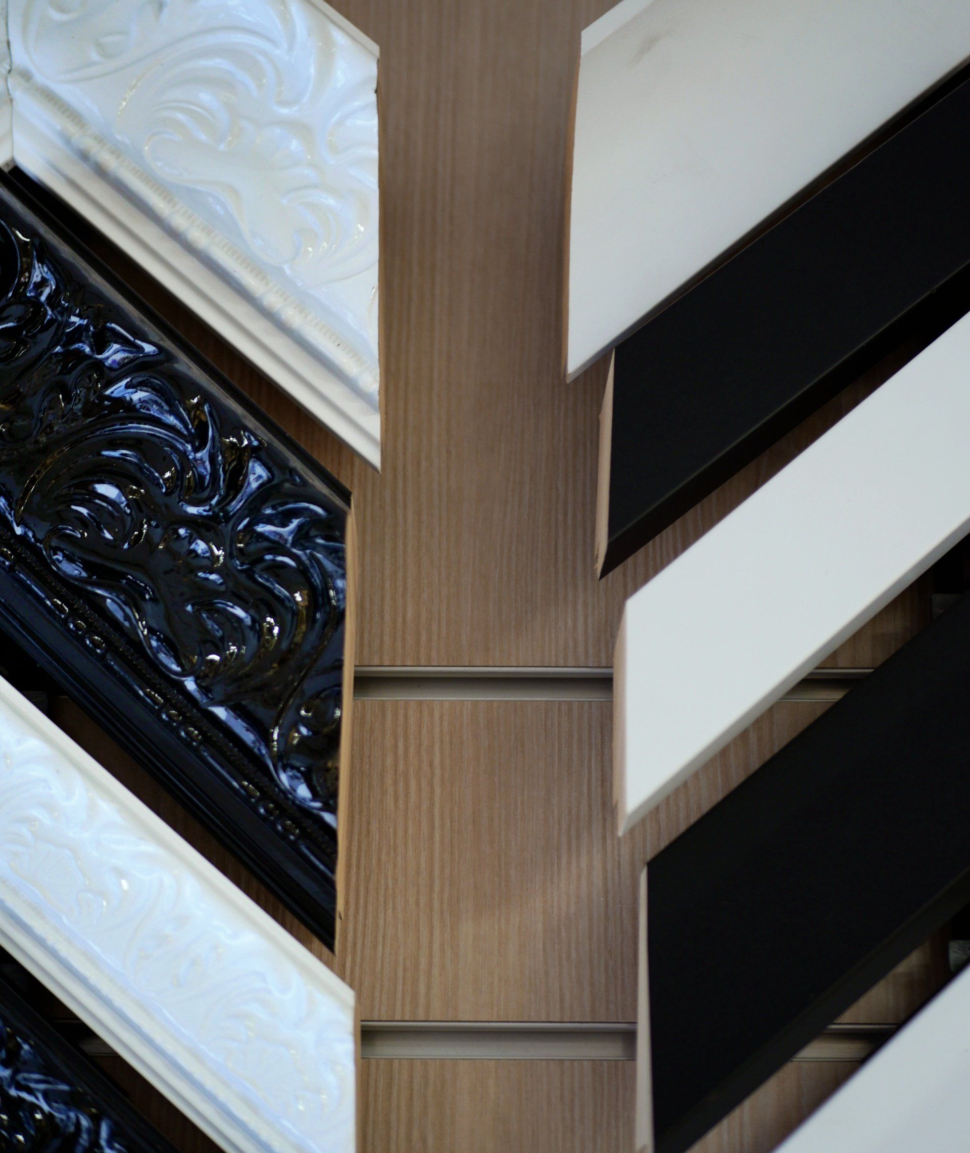 Baguettes  épaisses noires et blanches