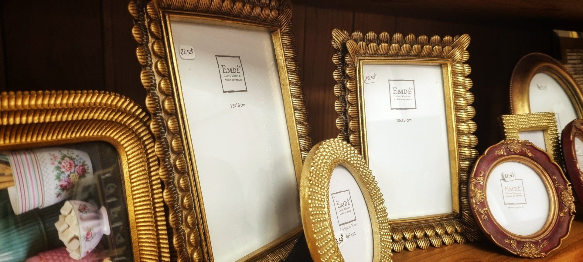 Cadres photos dorés