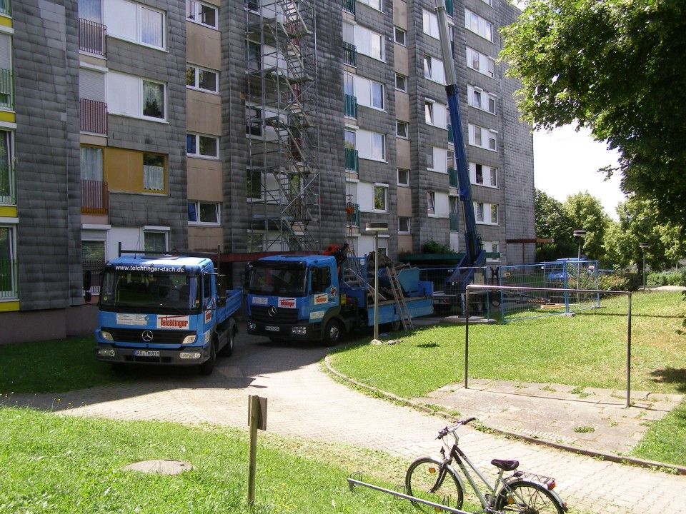 Hochhäuser mit Garten