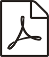 Ein schwarzweißes Symbol einer PDF-Datei.