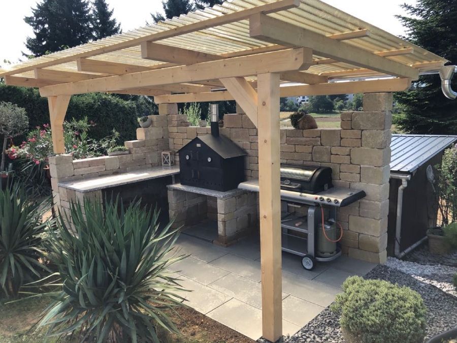 Überdachter Grillplatz