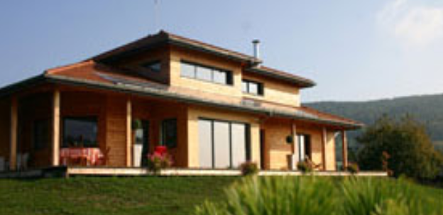 Maison en bois en 3D