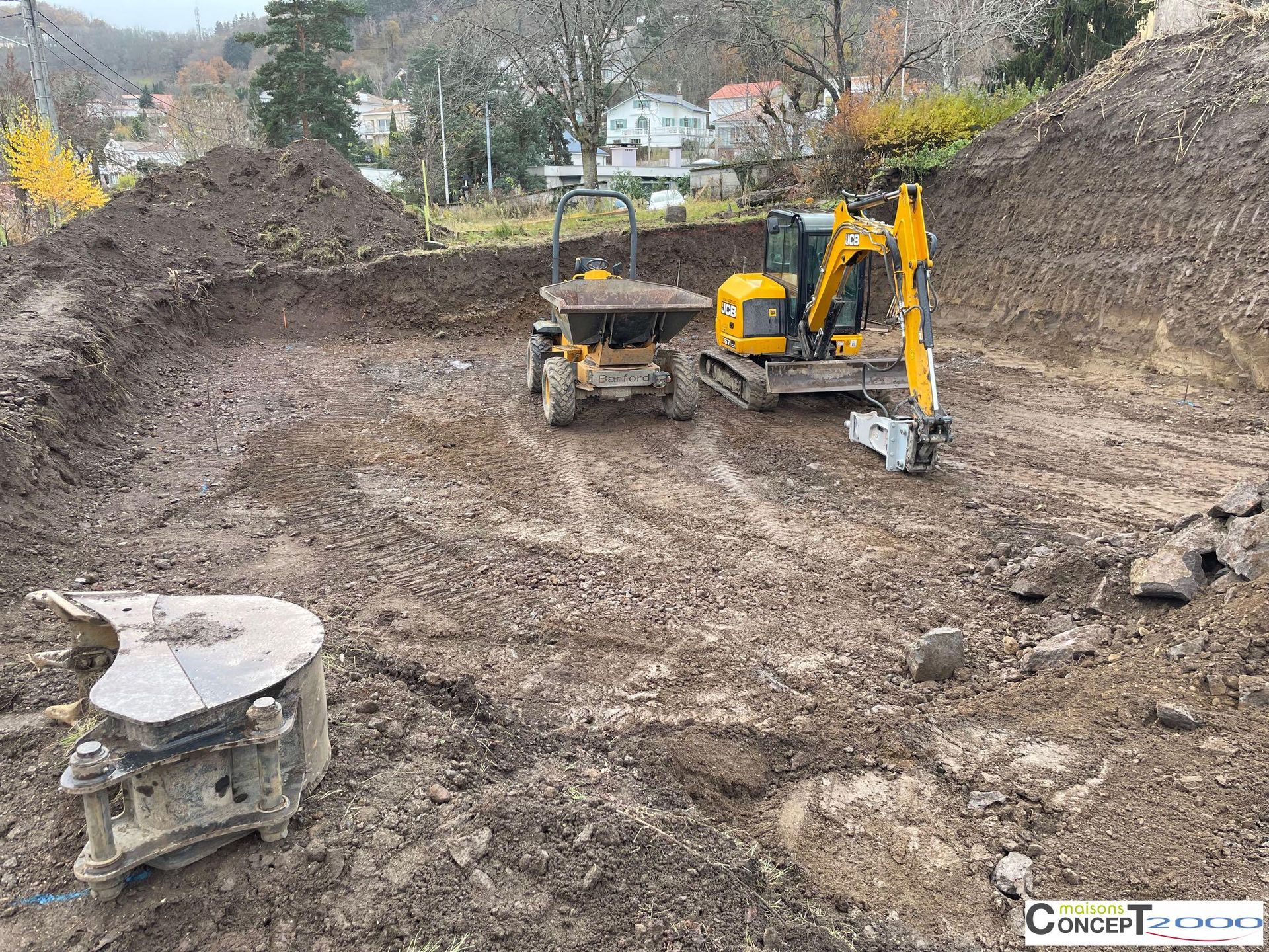 Deux engins de chantiers nécessaires au terrassement