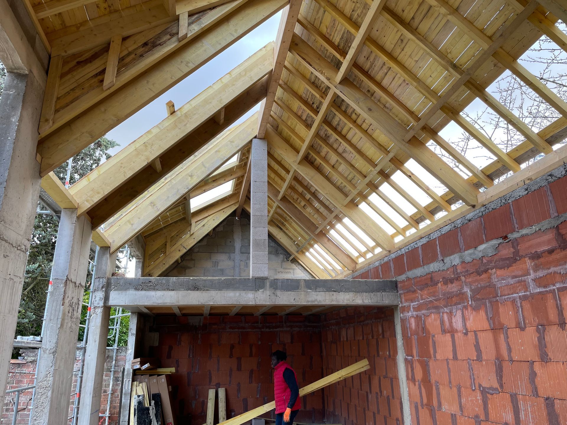 Charpente traditionnelle en bois