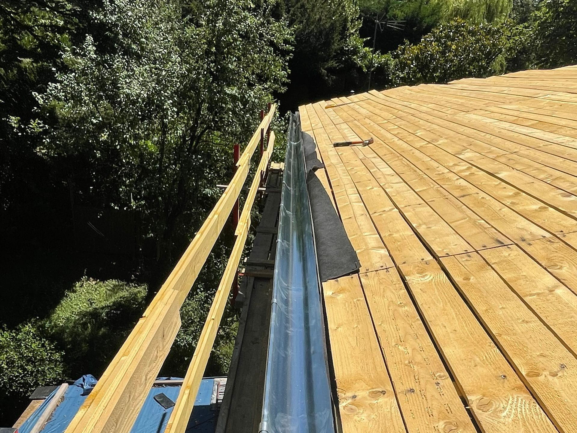 Zinguerie de toiture avec ossature en bois