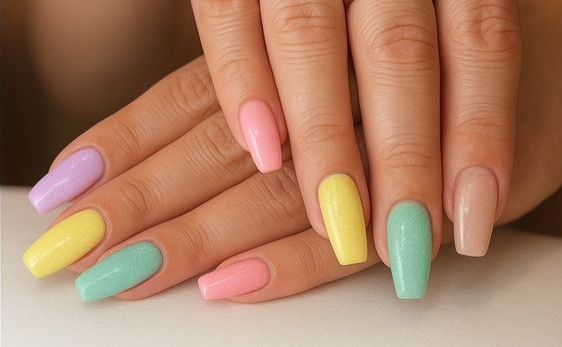 Pinke Fingernägel
