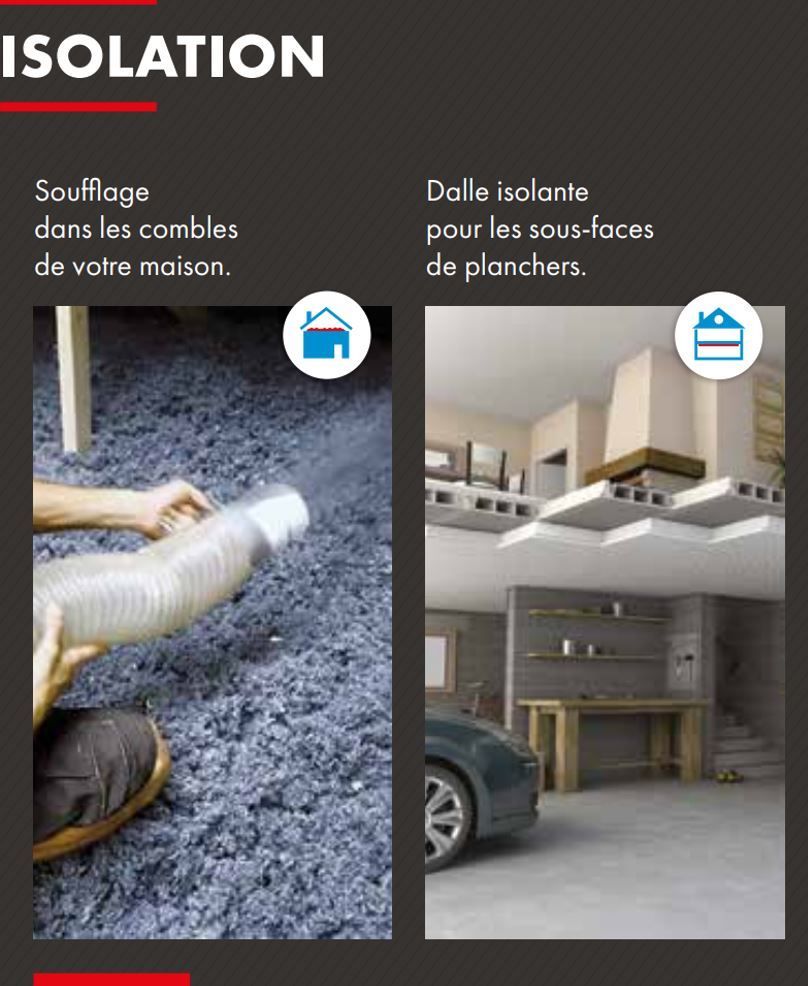 Isolation thermique.