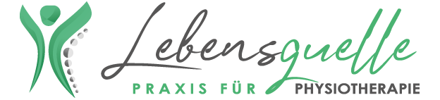 Ein grün-weißes Logo für eine Physiotherapie-Klinik