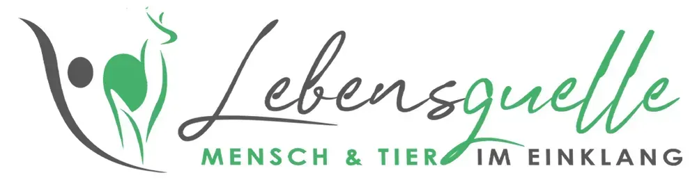 A logo for a company called lebensquelle mensch & tier im einklang