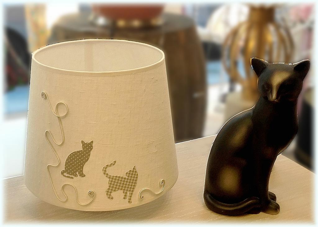 Abat-jour lin naturel avec applications