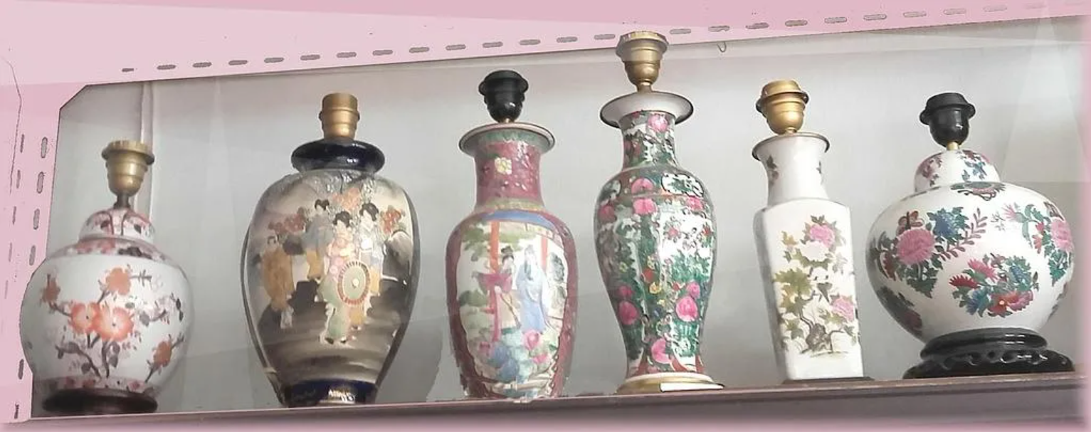 Pieds de lampes chinoises