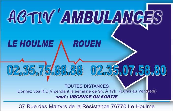 Activ' Ambulances à Rouen, au Houlme