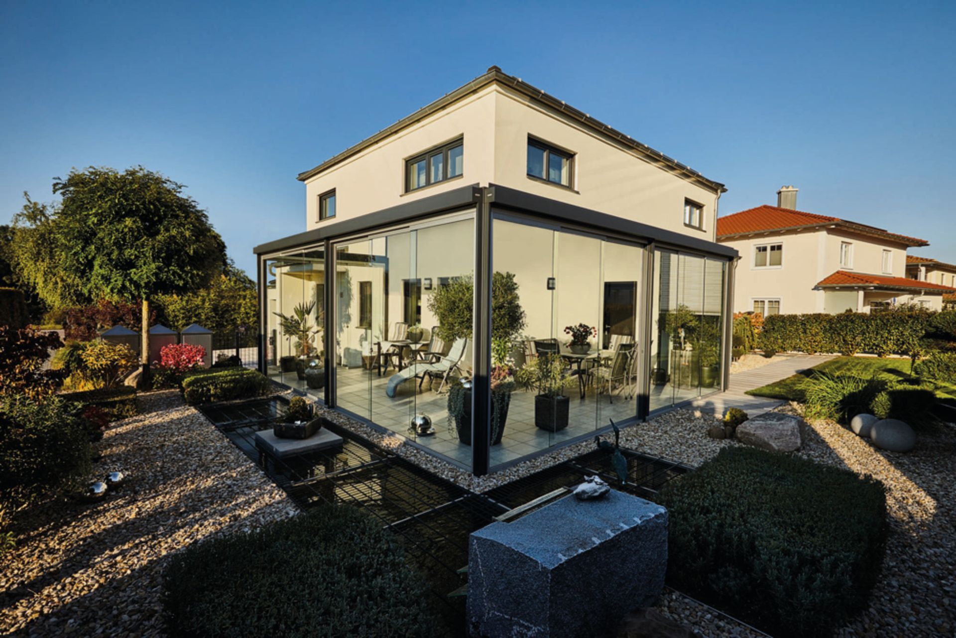 Bau von Wintergärten