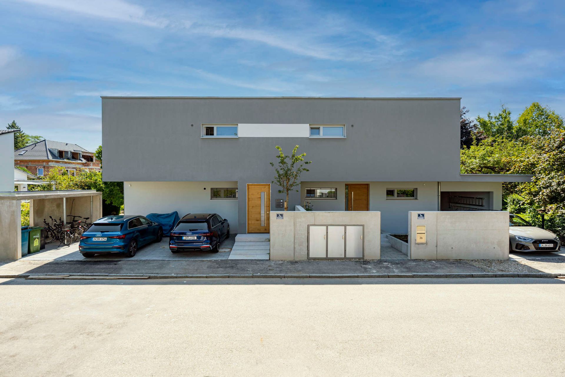 Bau von Häusern und Wohnungen einer Wohnsiedlung