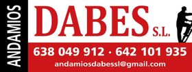 Logotipo de ANAMOS DABES S.L. con fondo blanco, texto en rojo y negro y tel&eacute;fonos de contacto
