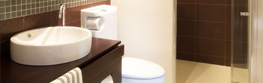 Un baño con lavabo, inodoro y ducha.